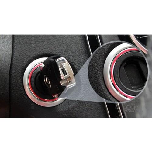 Chrome For Mercedes Benz A B C E Class GLK CLA GLA CLS GLC GLE C200L E260L GLA200 Engine Switch Cover Aluminum Alloy Accessories