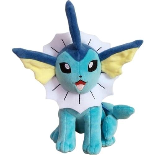 Game Cartoon Original Pokemon Vaporeon Plush Stuffed Toy Dolls 28cm Lovely Childrens Christmas Presents