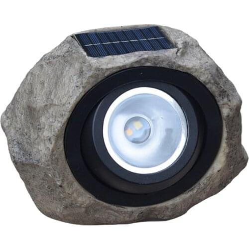 Simulation Stone Buried Lamp Underground Light Solar Power Buried Light with Polysilicon Solar Panels Lawn Yard Outdoor Lighting