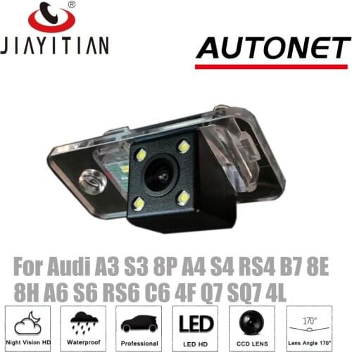 JIAYITIAN Rear View Camera For Audi 8P A4 S4 RS4 B7 8E 8H A6 S6 RS6 C6 4F Q7 SQ7 4L /Night Vision/ License Plate camera backup