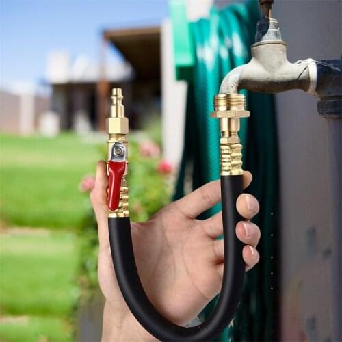 RV Winterizing Kit Garden Hose Adapter With Shut Off Valve Air Compressor Quick-Connect Plug Sprinkler Systems Camper Boat Home
