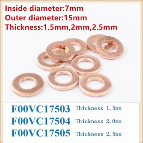Injector copper washer F00VC17505 F00VC17504 F00VC17503 9001-850C size range: 1.5mm 2mm 2.5mm 3mm
