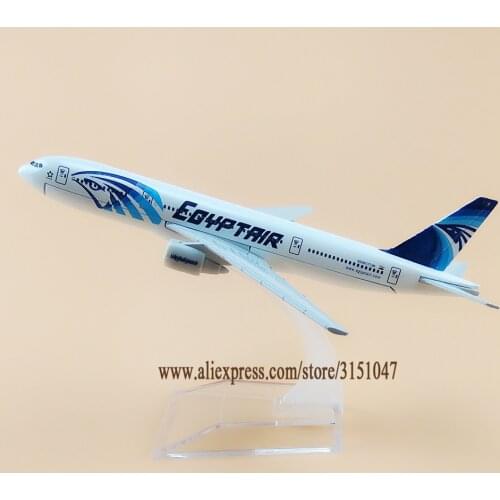 16cm Air EGYPT EGYPTAIR Boeing 777 B777 Airlines Plane Model Alloy Metal Diecast Model Airplane Aircraft Airways Kids Gift