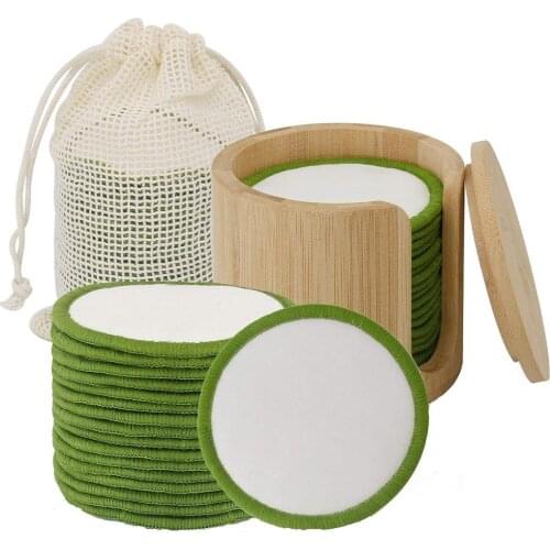 Face Care Kit Reusable Bamboo Makeup Remover Pads Reusable Facial Cotton Rounds Facial Pads For All Skin Cleansing
