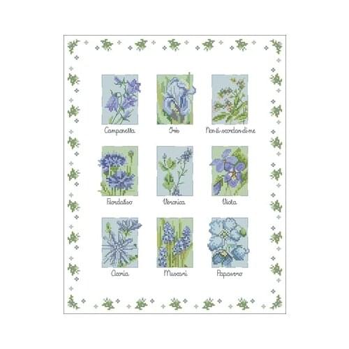 Lanarte 90111 blue flower Package Greeting Needlework Counted Cross-Stitching Kits New Style Lanarte 34193 strawberry
