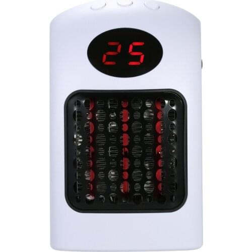 Mini Wall-Outlet Space Heater 900W Ceramic Heating Heater with Thermostat Adjustable Speeds & Timer for Office Bedroom Hotel