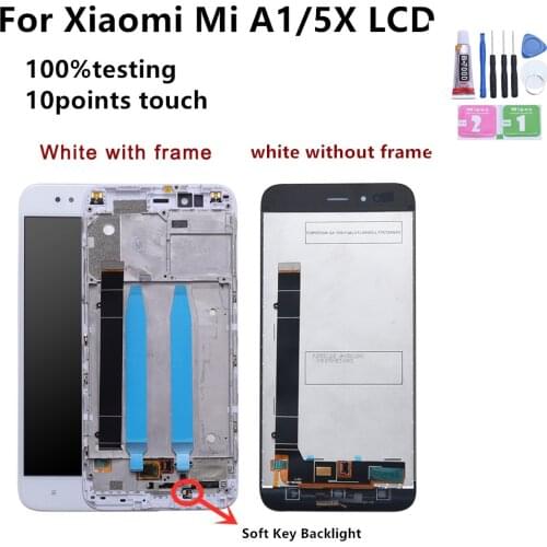 5.5" Original Display For Xiaomi Mi A1 LCD Touch Screen with Frame For Xiaomi Mi A1 LCD Display For XiaoMi 5X Mi5X Replacement