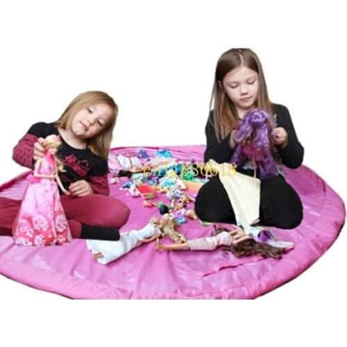 90pcs/lot fedex Free Shipping Portable Kids Children Infant Baby Play Mat Large Storage Bags ToysOrganizer bags 150cm