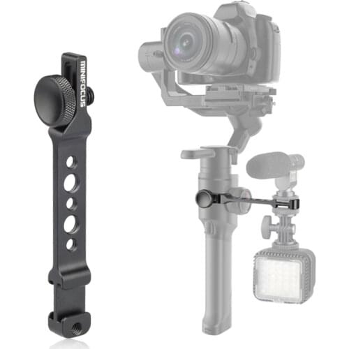 Extension arm Dual Hot Shoe Monitor Mount Bracket for Moza Mini-Mi air 2 for Feiyutech AK4000 AK2000 Handheld Gimbal Accessories