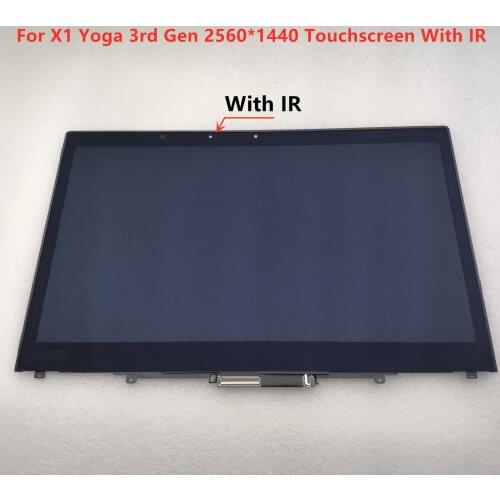 For Lenovo ThinkPad X1 Yoga 3rd Gen 01YT248 01AY924 02HL922 B140QAN02.2 Touchscreen Assembly With IR