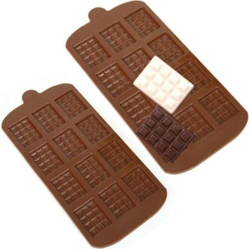 12 Even Chocolate Mold Silicone Mold Fondant Molds DIY Candy Bar Mould Cake Decoration Tools Kitchen Baking Accessories