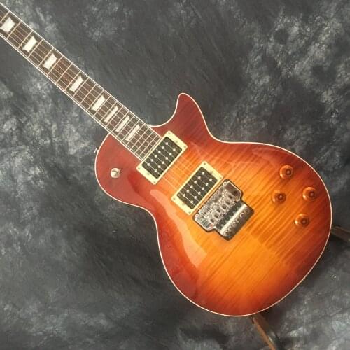 Custom electric guitar high quality instrument, optional color, good tiger pattern, with vibrato. Free shipping