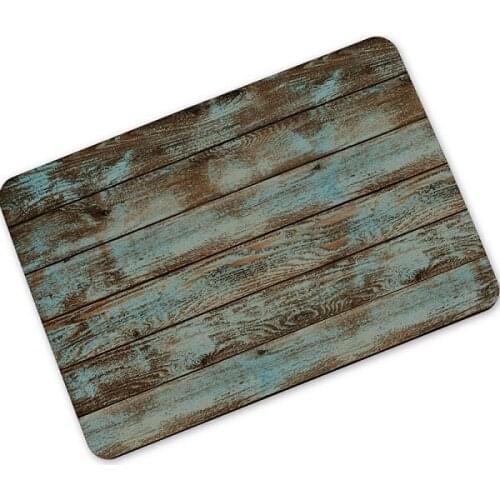 Old Wood Floor Doormats Custom Vintage Doormat Non-slip Pad Floor Mat Hallway Kitchen Living Room Carpet Mats Tapete Bathroom