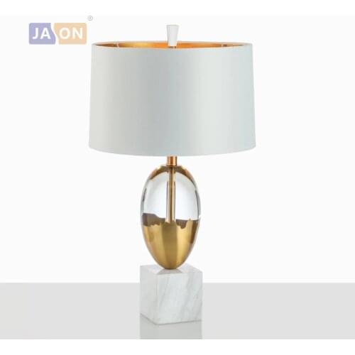 Led e27 Postmodern iron Marble Crystal Fabric LED Lamp.LED Light.Table Light.Table Lamp.Desk Lamp.LED Desk Lamp For Bedroom