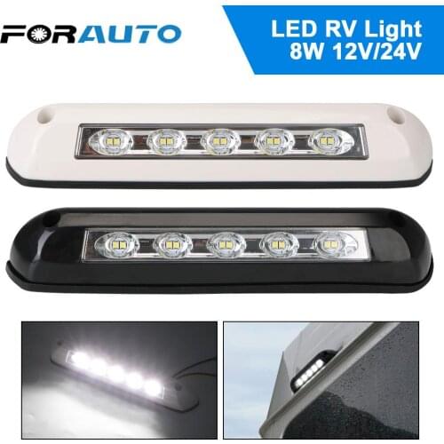 LED Awning Porch Light Waterproof 12V/24V Caravan Accessories Caravan Interior Wall Lamps Light Bar RV Van Trailer Exterior Lamp