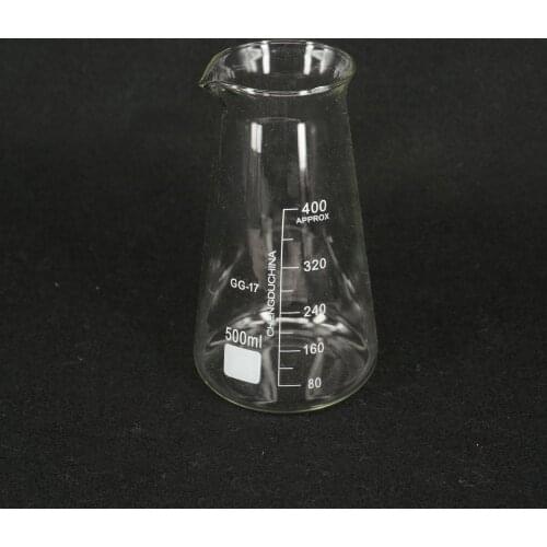 500ml Lab Boro Glass Conical Beaker With Three-corner Philips Chemistry Ware