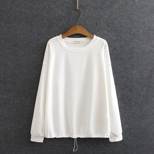 Plus Size Drop Shoulder Thin Hoodies Womens Long Sleeved Autumn New Pullovers Solid Outerwear