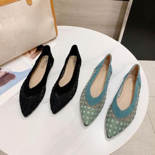 Fashion Flats for Women Boat Shoes Mesh Flat Ladies Footwear Pointed Toe Brand Women Flats Big Size 41