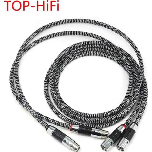 TOP-HiFi Pair Silver Plated QED Audio XLR Balanced Interconnection Cable for Carbon Fiber XLR Plug Connector