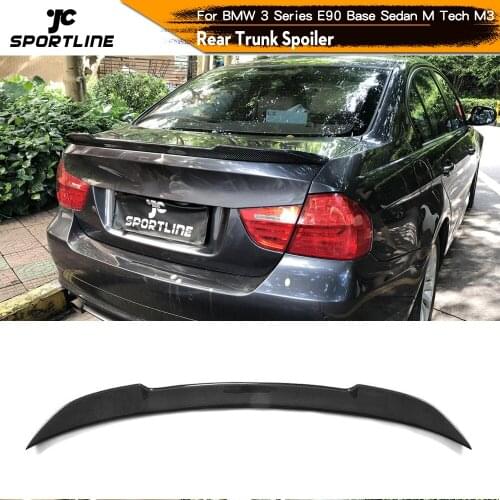 Carbon Fiber Rear Trunk Spoiler Boot Wing Lip for BMW 3 Series E90 Base Sedan M Sport M3 2005 - 2012