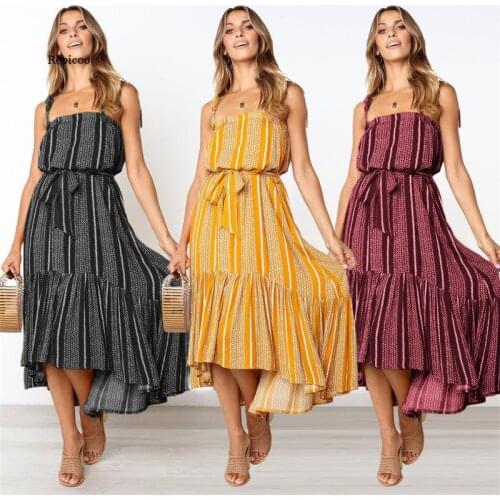 Summer Women New Fashion Maxi Sexy Bohemian Patchwork Beach Dresses Open Back Strapless Long Wrap Boho Dress with Belt
