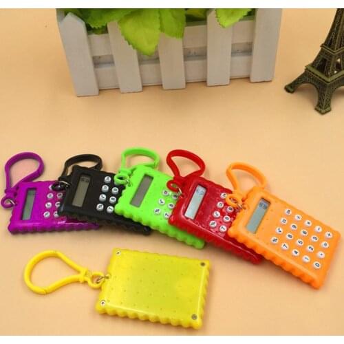 1Pc Pocket Calculator Pocket Cartoon Mini Calculator Ha ndheld Pocket Type Calculator carry extras Battery
