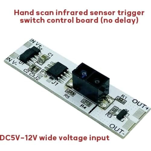 5V-12V LED Cabinet Light Hand Scan Sensor Switch Infrared Sensor Scan and Turn On Circuit Board Wardrobe Light Switch