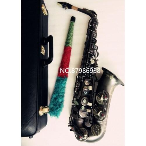 Perfect sound Alto Saxophone E-Flat Black Sax Alto Mouthpiece Ligature Reed Neck Musical Instrument With Leather cases Free Ship