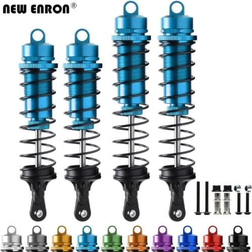 Aluminum 77-105mm Front & 90-127mm Rear Oil Shock Absorber Damper 4mm shafts For RC 1/8 Truck HSP Kyosho Nanda Losi Axial Car