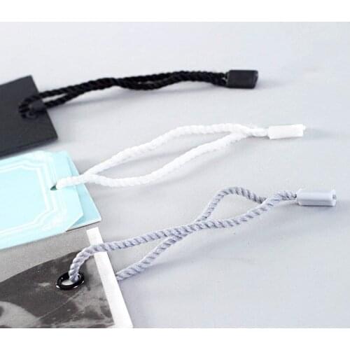 Free shipping garment bag Thick COTTON sling black string/cord/tag line/hang tag thread/string buckle 1000 pcs a lot