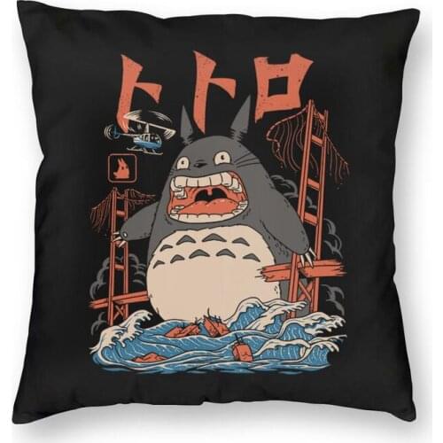 Japanese Anime My Neighbor Totoro Cushion Covers Sofa Home Decorative Hayao Miyazaki Square Throw Pillow Case 45x45cm