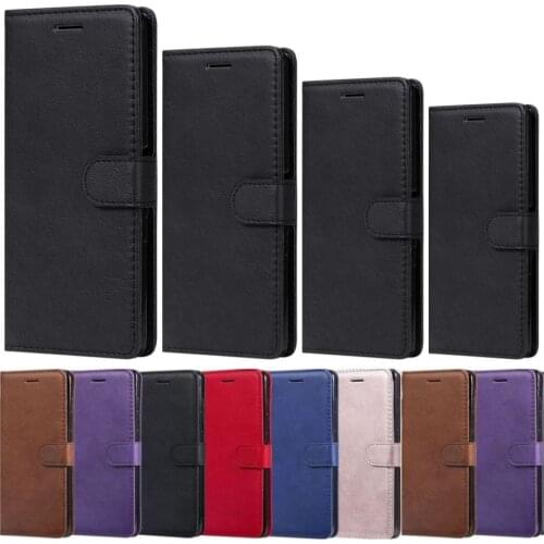 Solid Color PU Leather Cover For Huawei P9 Lite Mini P Smart Z 2019 P8Lite 2017 P20 P30 Y9 Luxury Flip Business Wallet Bag DP06E