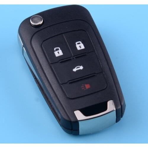 CITALL 4 Buttons Uncut Folding Fob Remote Key Shell Case 13500222 for Chevrolet Cruze Malibu Camaro Equinox Sonic 2013 2014 2015