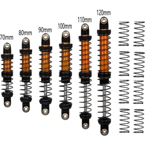 For 1/10 Axial SCX10 III 90046 TRX4 70-120mm Two-section Shock Absorber Adjustable Oil Buffer Damper RC Car Accessories