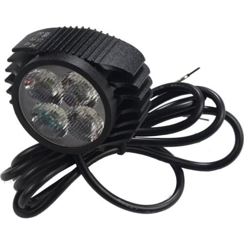 Electric Bicycle Ebike LED Headlight 36V 48V Waterproof 4 Lights With Horn Shockproof And Waterproof