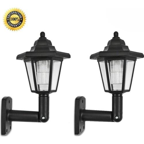 2x Hot Fashion Solar Hexagonal LED Wall Light White Path Way Wall Landscape Mount Garden Fence Lamp Landscape Hexagonal Light