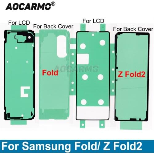 For Samsung Galaxy Fold F9000 W20 SM-F900F Z Fold2 F9160 W21 Front LCD Display Screen Adhesive Rear Back Cover Sticker Glue Tape