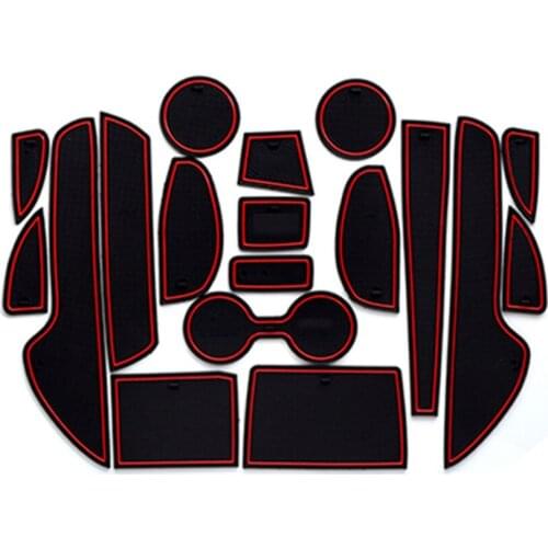 Car Door Groove Mat For Mazda CX-5 2015 2016 Facelift CX5 CX 5 MK1 Restyle Accessories Car Stickers 18Pcs/Set Red White