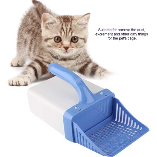 Pet Cat Litter Shovel Cats Litter Sifter Hollow Neater Scoop Dog Sand Cleaning 2 in 1 Puppy Toilet Tray Box Sand Scooper