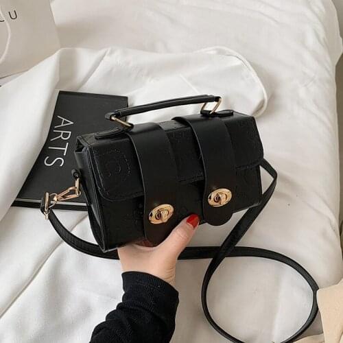 Senior Sense Korean Version Small Bag Handbag 2021 New Fashion Print Pattern Wild Single Shoulder Car Line Small Square Bag