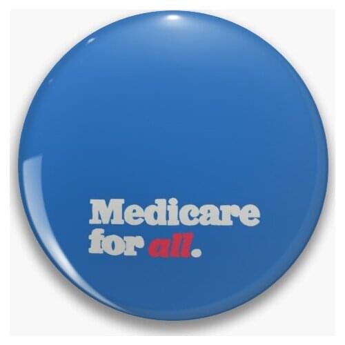 Medicare For All Soft Button Pin Women Cute Badge Hat Decor Cartoon Fashion Funny Brooch Jewelry Lapel Pin Metal Clothes Gift