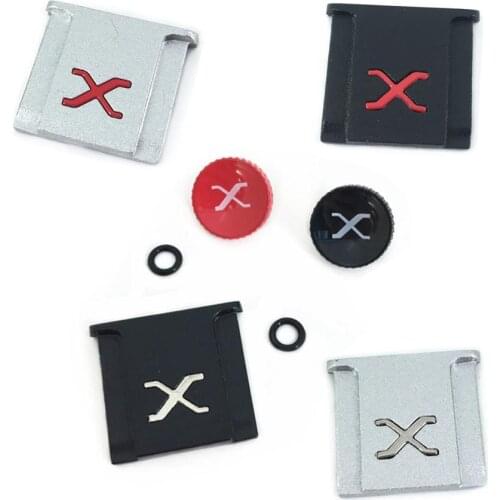 Metal Hot Shoe Adapter + Concave Shutter Button Kit for Fujiflm Fuji X-PRO3 X-PRO2 XT4 XT3 XT2 X-T30 XT20 X-E3 X-A5 X-A7 Hotshoe