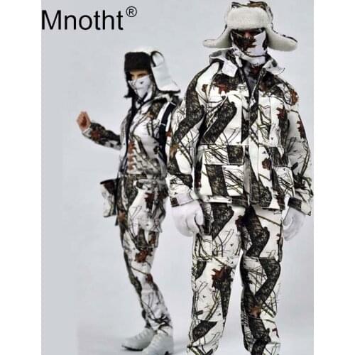 Mnotht Toys 1:6 Scale MCM-007 Snowfield camouflage outdoors suit Model For 12in Action Figure Toys Collection m3