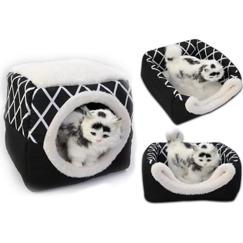 Pet bed for Cats Dogs Soft Nest Kennel Bed Cave House Sleeping Bag Mat Pad Tent Pets Winter Warm Cozy Beds cat tent sofa bed