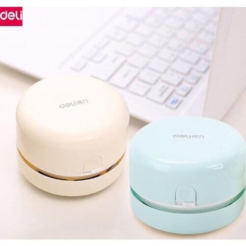 Deli Desk Set Portable Desktop Cleaner Mini Desk Vacuum Cleaner for School Classroom Office Office School Supplies