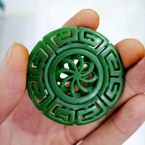 Natural Green Hand Carved Reincarnation Jade Pendant Fashion Boutique Jewelry Mens and Womens Xiangyun Necklace Gift