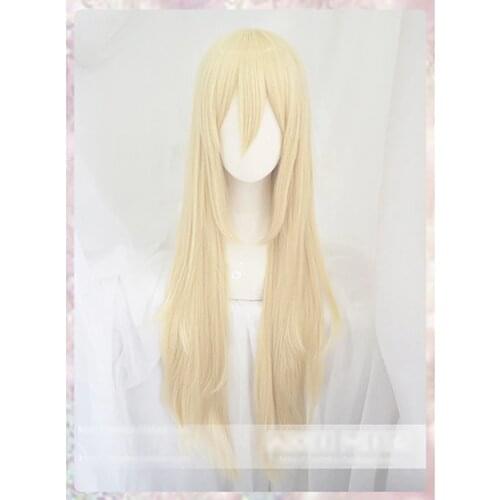 Rachel Gardner Angels of Death Cosplay Wig Ray 90 CM Gold Synthetic Anime Angels of Death Cosplay Wig Ray Women Hair+Hairnet