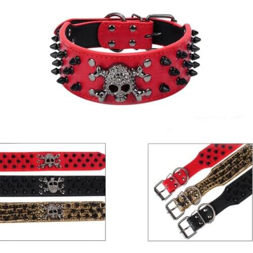 Spiked Studded Small Large Cat Collar Rivet Accessory Hond Neck Strap For Kitten Necklace Leather PU Pitbull BullCat Pet