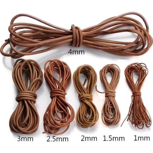 5meters/lot Genuine Leather Cord String Rope for DIY Bracelet Necklace Jewelry Making Accessories Wholesale