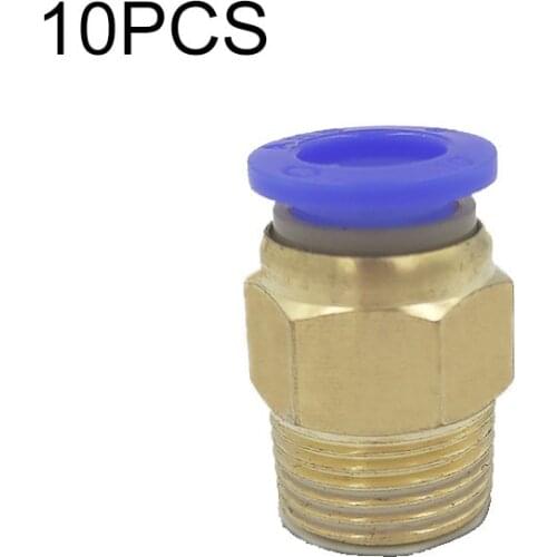 10pcs PC Air Connectors Male Hose Fittings Straight Push In Fittings pneumatic connector 1/2"1/4"3/8"1/8"M5Male-4 6 8 10 12